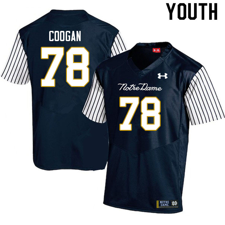 Youth #78 Pat Coogan Notre Dame Fighting Irish College Football Jerseys Sale-Alternate Navy